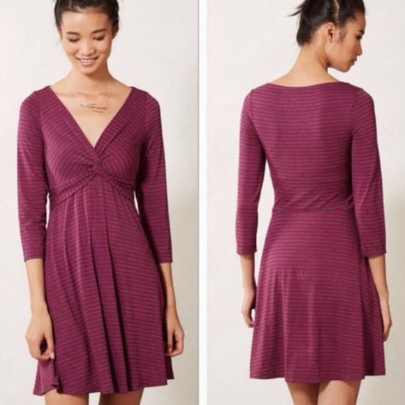 Anthropologie Dresses & Skirts - Anthropologie Lilka Twist Front Striped Dress